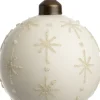 Intratuin kerstbal Binche wit D 8 cm