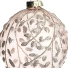 Intratuin kerstbal Birsay roze bladeren D 8 cm