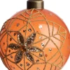 Intratuin kerstbal Blain bloem donkeroranje D 8 H 8 cm