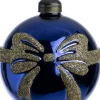 Intratuin kerstbal Bodi blauw strik D 8 cm