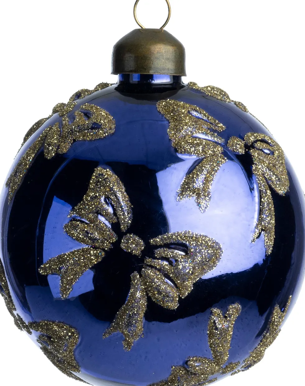 Intratuin kerstbal Bodi blauw strikjes D 8 cm