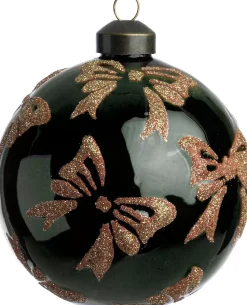 Intratuin kerstbal Bodi groen strikjes D 8 cm