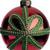 Intratuin kerstbal Bodi rood strass strik D 8 cm
