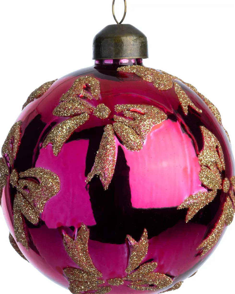 Intratuin kerstbal Bodi roze strikjes D 8 cm