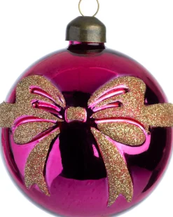 Intratuin kerstbal Bodi roze strik D 8 cm