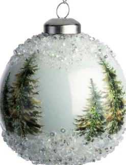 Intratuin kerstbal Borna wit D 8 cm