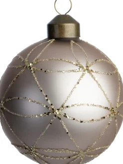 Intratuin kerstbal Bridie lichtbruin D 8 cm