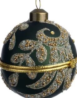 Intratuin kerstbal Brigid groen D 8 cm