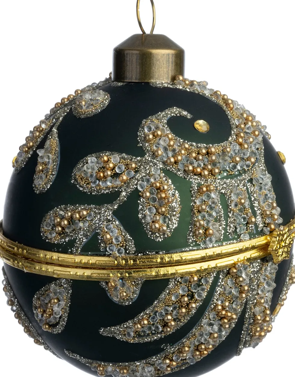 Intratuin kerstbal Brigid groen D 8 cm