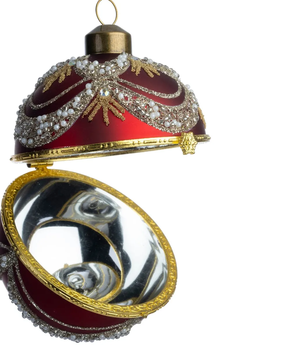 Intratuin kerstbal Brigid rood D 8 cm