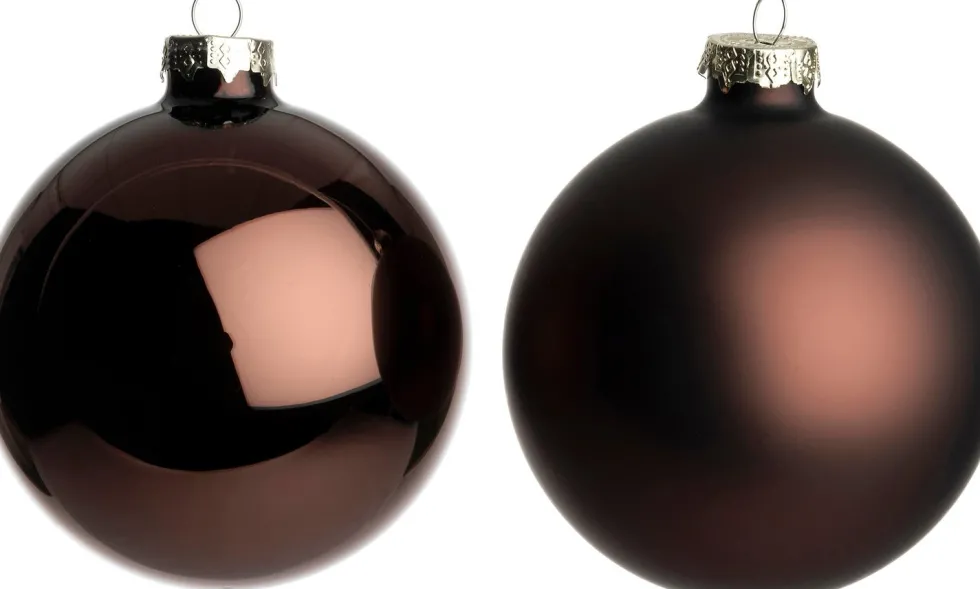 Intratuin kerstbal bruin D 10 cm 4 stuks