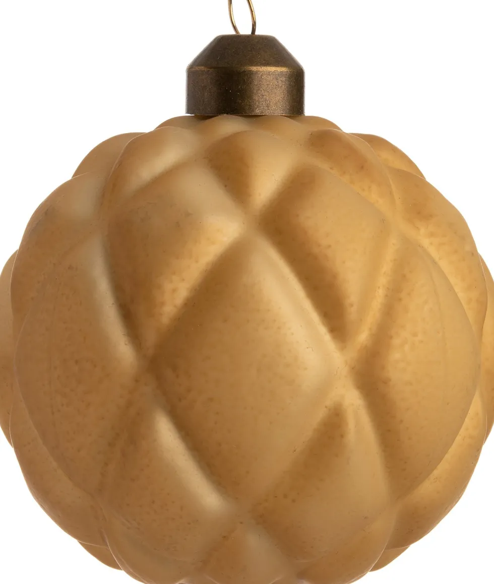 Intratuin kerstbal Bude ruit groot goud D 8 cm