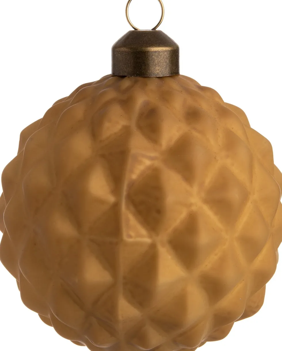 Intratuin kerstbal Bude ruit klein goud D 8 cm