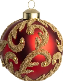 Intratuin kerstbal Bulle rood D 8 cm