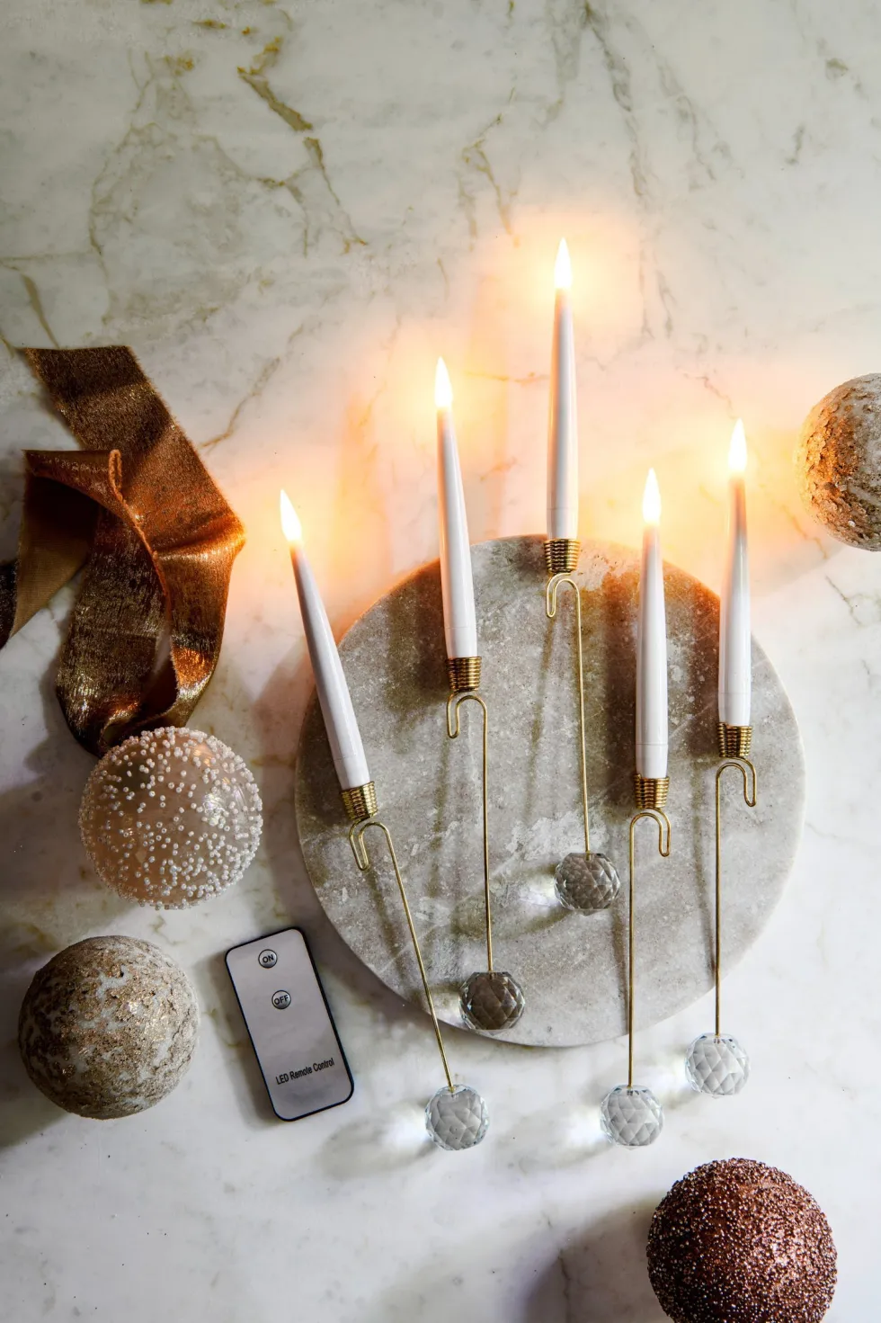 Intratuin kerstbal Bunclody taupe D 8 cm