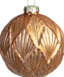 Intratuin kerstbal Cairndow goud bladeren D 8 cm