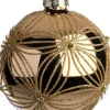 Intratuin kerstbal Cairndow lichtgoud bloem D 8 cm