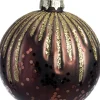 Intratuin kerstbal Cairndow bruin lijnen D 10 cm