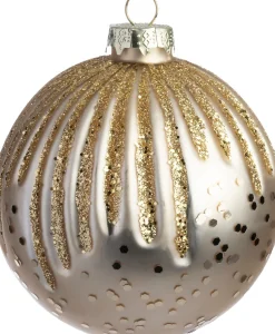 Intratuin kerstbal Cairndow goud lijnen D 8 cm