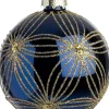 Intratuin kerstbal Cairndow blauw bloem D 10 cm