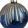 Intratuin kerstbal Cairndow blauw lijnen D 8 cm