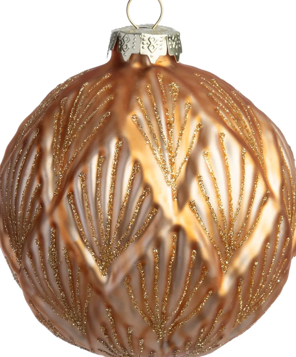 Intratuin kerstbal Cairndow goud bladeren D 10 cm