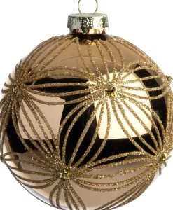 Intratuin kerstbal Cairndow lichtgoud bloem D 10 cm