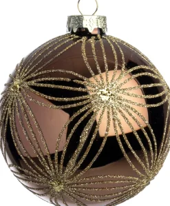 Intratuin kerstbal Cairndow bruin bloem D 8 cm