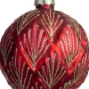 Intratuin kerstbal Cairndow rood bladeren D 10 cm