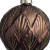 Intratuin kerstbal Cairndow bruin bladeren D 8 cm