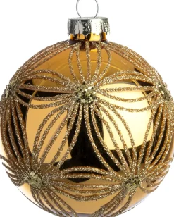 Intratuin kerstbal Cairndow goud bloem D 10 cm