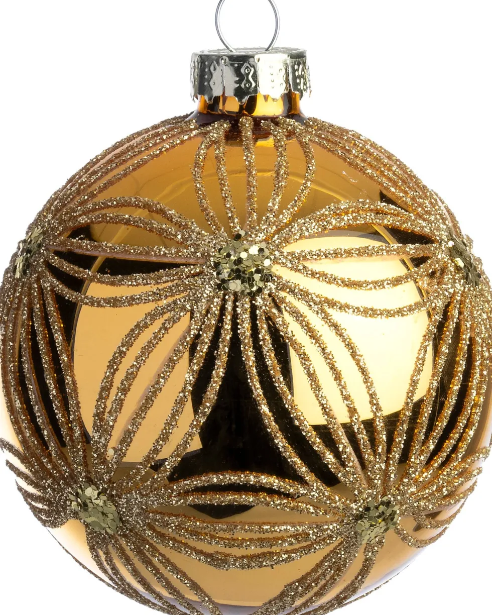 Intratuin kerstbal Cairndow goud bloem D 10 cm