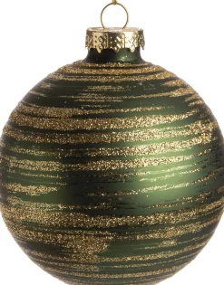 Intratuin kerstbal Callie groen D 10 cm