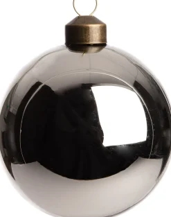 Intratuin kerstbal Caudry glanzend grijs D 8 H 8 cm
