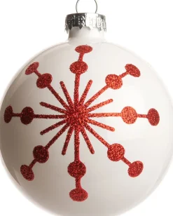 Intratuin kerstbal Chayla wit D 8 cm