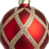 Intratuin kerstbal Chrud mat rood D 8 cm