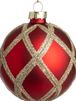 Intratuin kerstbal Chrud mat rood D 8 cm