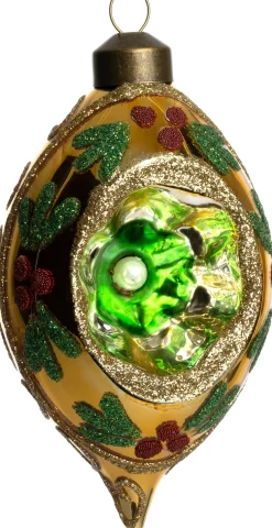 Intratuin kerstbal Clane goud D 6,5 H 11,5 cm