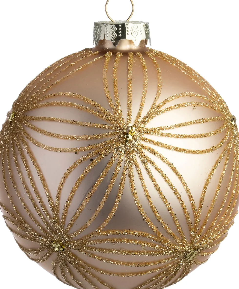 Intratuin kerstbal Cousland goud bloem D 8 cm