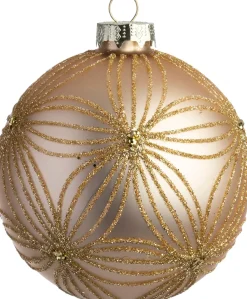 Intratuin kerstbal Cousland goud bloem D 10 cm