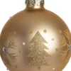 Intratuin kerstbal Cree goud sneeuwvlok D 8 cm