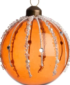 Intratuin kerstbal Creil oranje D 8 H 8 cm