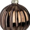 Intratuin kerstbal Davina bruin streep D 8 cm