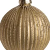 Intratuin kerstbal Deidre streep goud D 8 cm