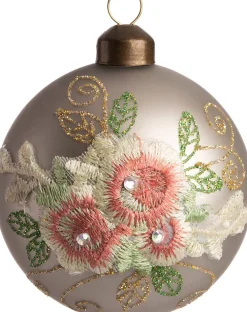 Intratuin kerstbal Dijon lichtgrijs D 8 H 8 cm