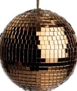 Intratuin kerstbal Disco koper / goud D 8 cm