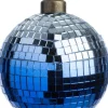 Intratuin kerstbal Disco zilver / blauw D 10 cm