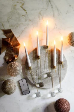 Intratuin kerstbal Drogheda wit / goud pailletten D 8 cm