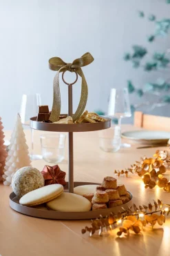 Intratuin kerstbal Drogheda wit / goud pailletten D 8 cm