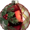 Intratuin kerstbal Dunkeld goud / rood D 8 cm